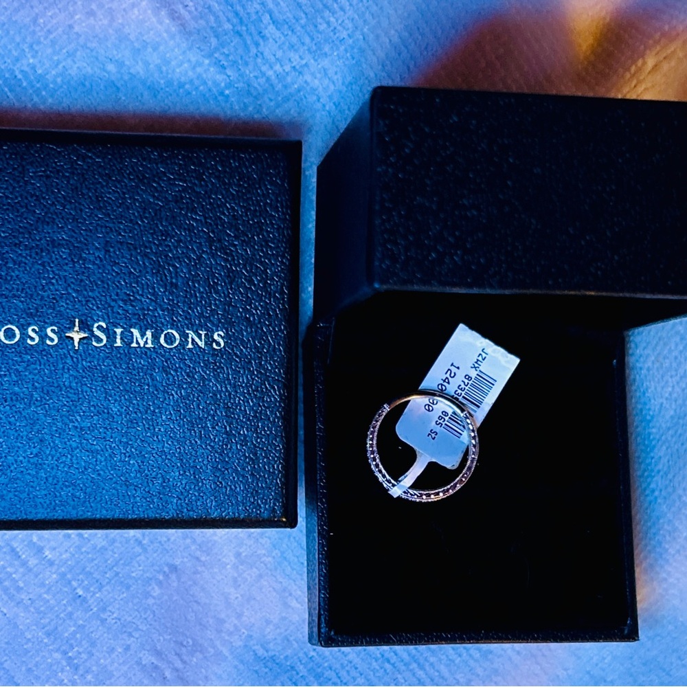 NWT Diamond Ring 6.5 Ross-Simons  Silver Lab MSRP $1,240.00+tax/s&h